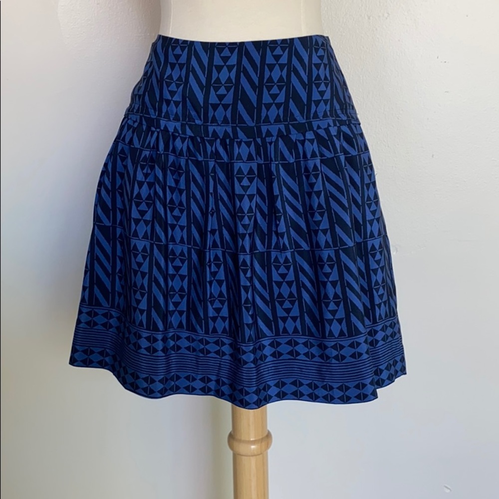 NWOT Madewell silk geometric print skirt, sz 2.